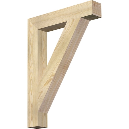 Ekena Millwork Traditional Block Rough Sawn Bracket, Douglas Fir, 4"W x 24"D x 32"H BKT04X24X32TRA05RDF